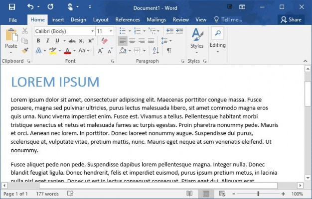 Cara Membuat kalimat Teks Acak di Microsoft Office 2016