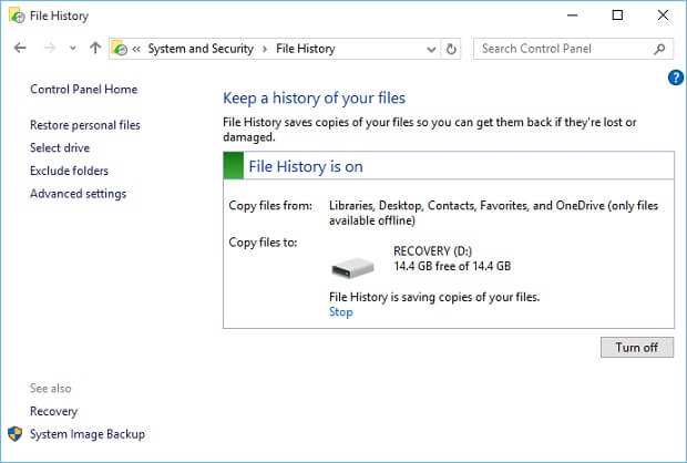 Cara BackUp File atau Mengembalikan data dengan History di Windows 10