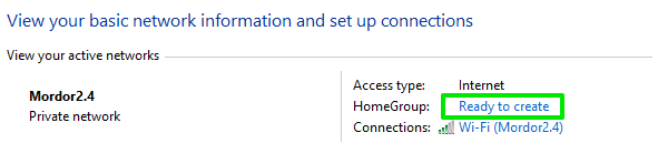 Status jaringan wireless di Windows 10.