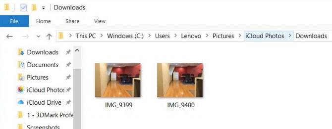 Lokasi penyimpanan foto-foto yang akan dibackup ke iCloud.