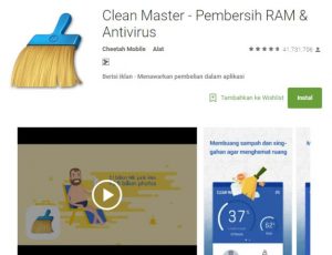 Aplikasi Antivirus Clean Master Android Terbaik