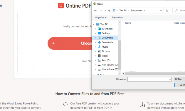 Pilih file PDF yang akan dikonversi ke Word.