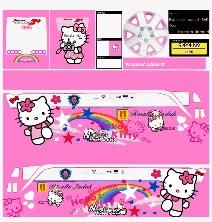 Livery Bus Hello Kitty