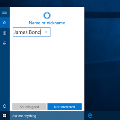 Beri nama panggilan baru di Cortana.